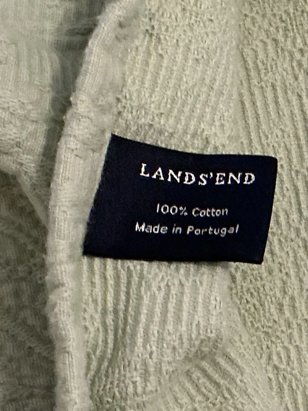 EUC Lands End 100% Cotton Matelasse’ Bedspread w Shams